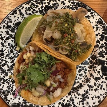 Penelope's Vegan Taqueria - Soy Al Pastor and Mushroom Chimichurri - Vegan Near Me - Chicago, Illinois Penelope's Vegan Taqueria - Soy Al Pastor and Mushroom Chimichurri - Vegan Near Me - Chicago, Illinois