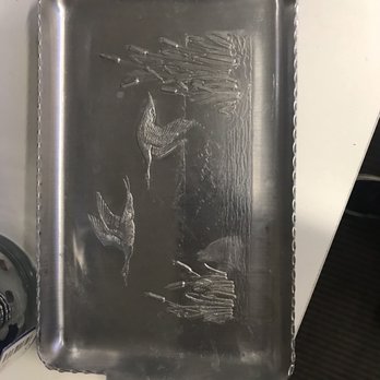Turn Style Consignment - Set of 8 pewter engraved trays - Used, Vintage & Consignment Near Me - Woodbury, Minnesota