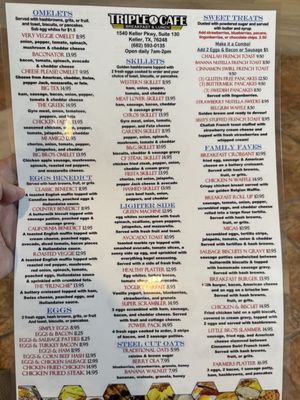 Menu photo 5 Triple A Cafe Keller, TX
