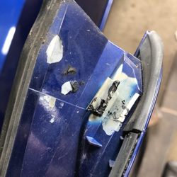 Patriot Auto Glass - Broken windshield pillar clips. The silicone held the pillar in place