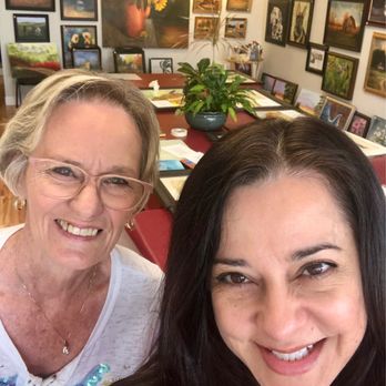 3rd Ave Art Gallery & Custom Framing - Painter Patti Delcheccolo (Left) and customer. - Art Galleries Near Me - Huntington, West Virginia 3rd Ave Art Gallery & Custom Framing - Painter Patti Delcheccolo (Left) and customer. - Art Galleries Near Me - Huntington, West Virginia