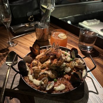 El Five - Seafood paella for 2 - Tapas/Small Plates Near Me - Denver, Colorado El Five - Seafood paella for 2 - Tapas/Small Plates Near Me - Denver, Colorado
