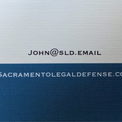 Sacramento Legal Defense - Business card - front