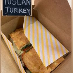 Toastello - Tuscan Turkey focaccia sandwich