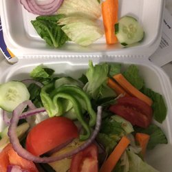 Betsy Ross Pizza - Wet limp brown edged slimy lettuce