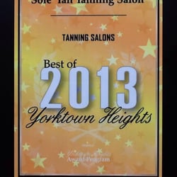 X-Treme Tanning - Sole' Tan Tanning Salon named Best Tanning Salon in Yorktown Heights 2013