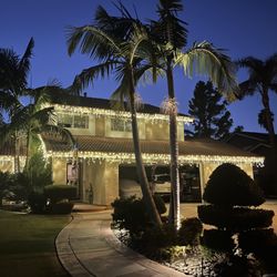 Jeff’s Holiday Lights - Warm white icicles
