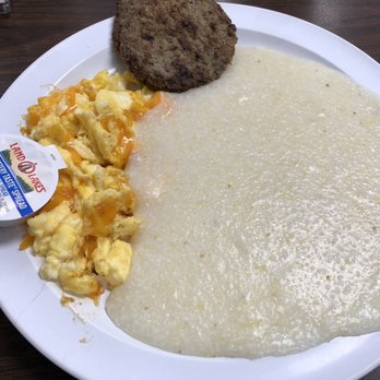 Bazen's Family Restaurant - Grits, turkey sausage and 1 egg scrambled with cheese - Breakfast & Brunch Near Me - Florence, South Carolina Bazen's Family Restaurant - Grits, turkey sausage and 1 egg scrambled with cheese - Breakfast & Brunch Near Me - Florence, South Carolina