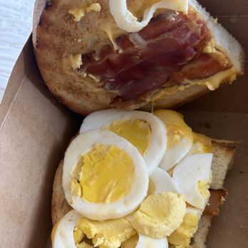 Isla Oasis - NOT what we thought when we asked for bacon egg and cheese. Who puts boiled eggs in a bacon egg and cheese sandwich?! - Juice Bars & Smoothies Near Me - everett, Massachusetts Isla Oasis - NOT what we thought when we asked for bacon egg and cheese. Who puts boiled eggs in a bacon egg and cheese sandwich?! - Juice Bars & Smoothies Near Me - everett, Massachusetts