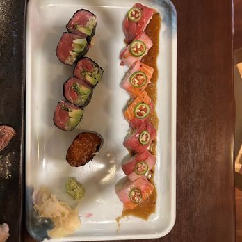 Wasabi House - No rice roll and some shrimp tempura roll worh jalepeno (sorry forgot the name) but it was so good! - Sushi Bars Near Me - East Brunswick, New Jersey