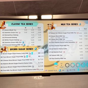 Chachago - Menu 1 - Bubble Tea Near Me - Fremont, California