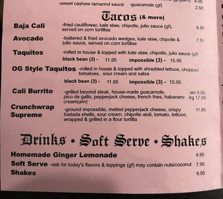 Menu photo 4 Ziggy’s Paso Robles, CA