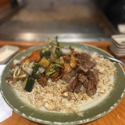 Fujiyama Japanese Steak House & Sushi Bar - Steak and chicken