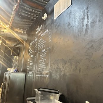 Horn Barbecue - Sideways picture of the menu - Barbeque Near Me - Elk Grove, California