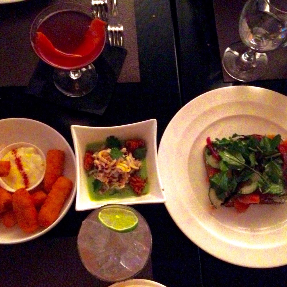 Harvest Table - Greens, potatoes and calamari ideal starters. Drinks are also wonderful. - New American Near Me - St Helena, California Harvest Table - Greens, potatoes and calamari ideal starters. Drinks are also wonderful. - New American Near Me - St Helena, California