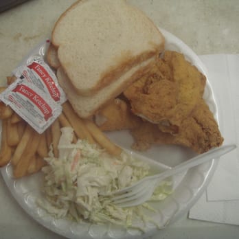 Bayshore Fish & Grill - Red Snapper with french fries and coleslaw. - Seafood Markets Near Me - Sylmar, California