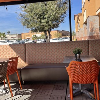 Picazzo's - Looking out from patio seating - Gluten-Free Near Me - Gilbert, Arizona Picazzo's - Looking out from patio seating - Gluten-Free Near Me - Gilbert, Arizona