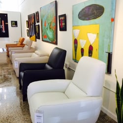 Natuzzi Italia recliners paired with art by Urban Art Lab resident artists. What's not to love?