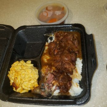 Ruby Lee's - Oxtail Stew with mashed Potatoes and mac and cheese - Soul Food Near Me - Hilton Head Island, South Carolina Ruby Lee's - Oxtail Stew with mashed Potatoes and mac and cheese - Soul Food Near Me - Hilton Head Island, South Carolina