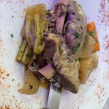 Affendi Grill - Lamb shank with seasonal vegetables. Tender, falling off the bone. - Middle Eastern Near Me - Pompano Beach, Florida