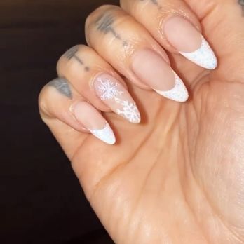 Professional Nails - Glitter snowflake nails - Nail Salons Near Me - Laguna Hills, California Professional Nails - Glitter snowflake nails - Nail Salons Near Me - Laguna Hills, California
