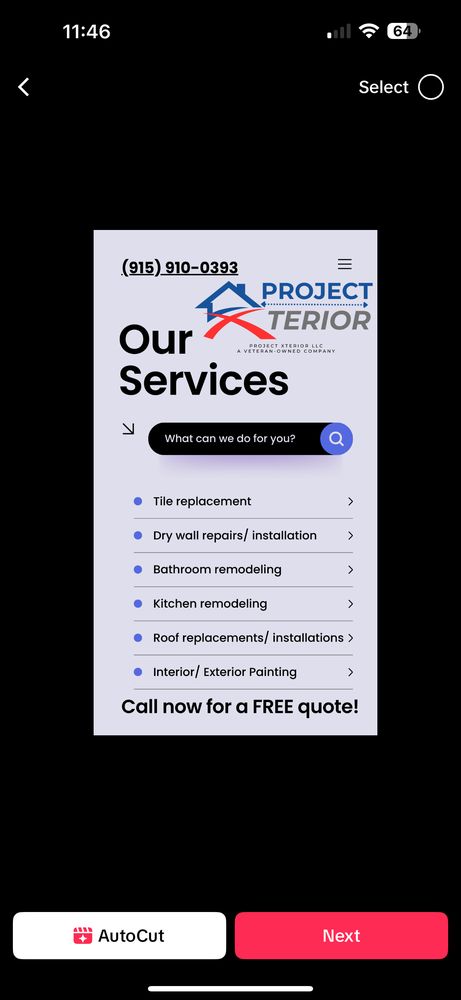 Slide of Project Xterior