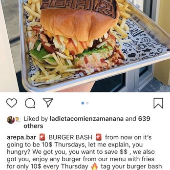 Arepa Bar - Burger special - Venezuelan Near Me - Miami, Florida Arepa Bar - Burger special - Venezuelan Near Me - Miami, Florida