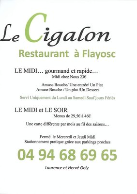 Restaurant Le Cigalon à Flayosc by null