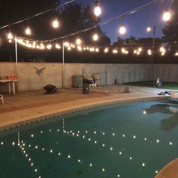 Lightning in backyard