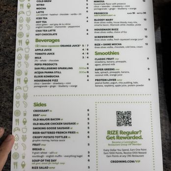 RIZE - Menu - Breakfast & Brunch Near Me - Fishers, Indiana