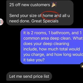 K's Unlimited Cleaning Services - Her confirming the details. - Home Cleaning Near Me K's Unlimited Cleaning Services - Her confirming the details. - Home Cleaning Near Me