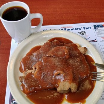Trolley Shops Restaurant - Hot roast beef sandwich that was accompanied by a cup of cream of turkey soup. - Diners Near Me - Bangor, Pennsylvania Trolley Shops Restaurant - Hot roast beef sandwich that was accompanied by a cup of cream of turkey soup. - Diners Near Me - Bangor, Pennsylvania