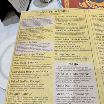 Columbia Restaurant - Menu Principal plates - Spanish Near Me - Tampa, Florida Columbia Restaurant - Menu Principal plates - Spanish Near Me - Tampa, Florida