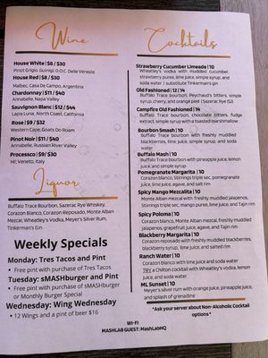 Menu photo 7 Mash Lab Brewing & Kitchen Windsor, CO