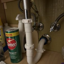 Bee Gee Plumbing - They installed the P Trap. Without having to make a whole on the bottom wood panel. As it was a very tight fix.