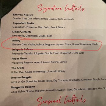 Sparrow Modern Italian - Bars Near Me - Edmond, Oklahoma