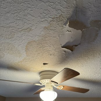 Sunset Valley Construction - Before:  water damage from improperly installed section of the roof. - Flooring Near Me