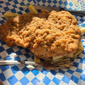 Das Alpenhaus Delikatessen - This photo does not accurately show just how large this tender moist wonderful Schnitzel actually is. This is an incredible bargain! A+++ - German Near Me - Boise, Idaho Das Alpenhaus Delikatessen - This photo does not accurately show just how large this tender moist wonderful Schnitzel actually is. This is an incredible bargain! A+++ - German Near Me - Boise, Idaho