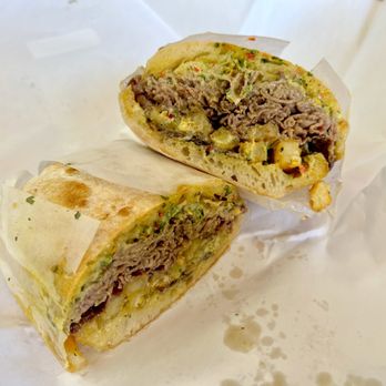 Proper Sandwich - Kyle's chimichurri beef ($16.50) - house made roast beef, chimichurri, french fries, sauteed mushrooms, chimichurri aioli on ciabatta - Sandwiches Near Me - Las Vegas, Nevada Proper Sandwich - Kyle's chimichurri beef ($16.50) - house made roast beef, chimichurri, french fries, sauteed mushrooms, chimichurri aioli on ciabatta - Sandwiches Near Me - Las Vegas, Nevada