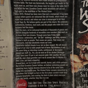 The Wicked Sister - Menu - Burgers Near Me - Sault Ste. Marie, Michigan The Wicked Sister - Menu - Burgers Near Me - Sault Ste. Marie, Michigan
