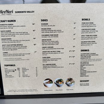 HiroNori Craft Ramen - Menu - Ramen Near Me - San Diego, California HiroNori Craft Ramen - Menu - Ramen Near Me - San Diego, California