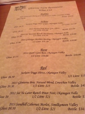 Menu photo 4 Glenrosa Farm Restaurant Victoria, BC Menu photo 4 Glenrosa Farm Restaurant Victoria, BC