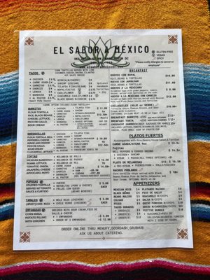 Menu photo 1 El Sabor a Mexico Washington, DC, DC Menu photo 1 El Sabor a Mexico Washington, DC, DC