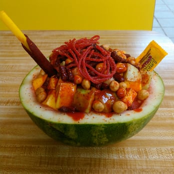 TropiCali - Sandia Lokas-Features watermelon, cucumber, peanuts, chamoy sauce, mango and more! Very tasty!!! - Juice Bars & Smoothies Near Me - Hood River, Oregon TropiCali - Sandia Lokas-Features watermelon, cucumber, peanuts, chamoy sauce, mango and more! Very tasty!!! - Juice Bars & Smoothies Near Me - Hood River, Oregon