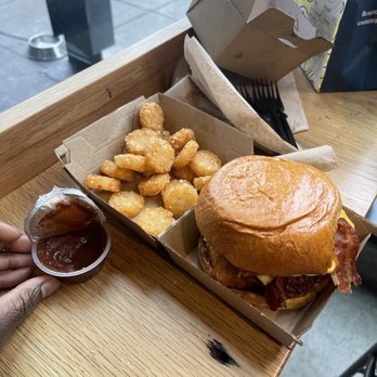 Cracked Eggery - The Animal and Garlic Parm-Truffle tots - Breakfast & Brunch Near Me - Washington, DC, District of Columbia