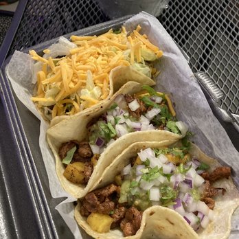 La Casa Del Tacos - Two Al Pastor Tacos and One Gringo Taco - Food Stands Near Me - Bridgeville, Pennsylvania