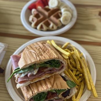 Cafe Nativo - My cousin ordered a breakfast sandwich with plátano fries and a chiqui waffle. - Coffee & Tea Near Me - Jayuya, Puerto Rico Cafe Nativo - My cousin ordered a breakfast sandwich with plátano fries and a chiqui waffle. - Coffee & Tea Near Me - Jayuya, Puerto Rico