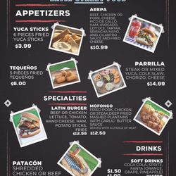 Strike Latin Food - Menú