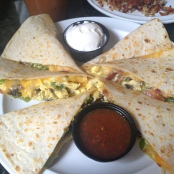 Olive Cafe - LT Jr breakfast quesadilla.  Bomb. - Breakfast & Brunch Near Me - San Diego, California