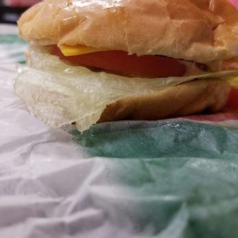 Carl's Jr. - New California Burger, way off from the picture, filling for the time and wow, is that a different sized Patty too; what's really going on - Fast Food Near Me - Apache Junction, Arizona